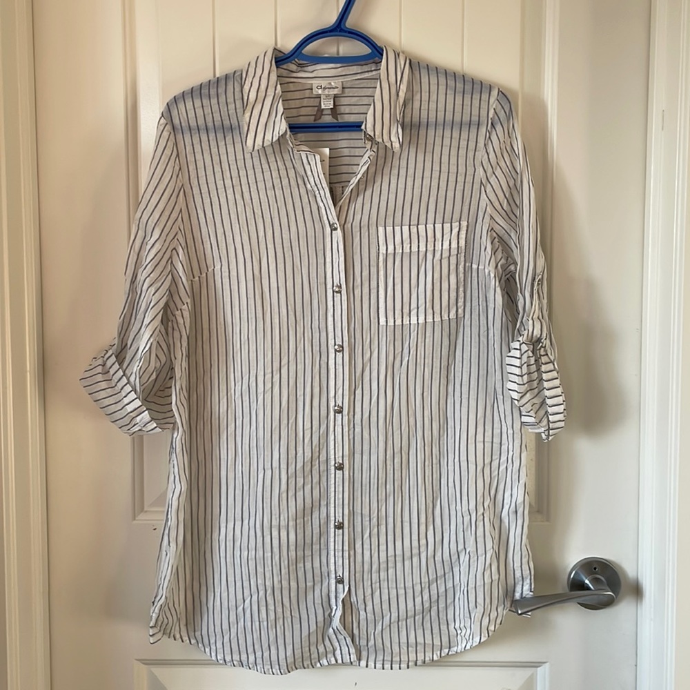 Stripped button down shirt